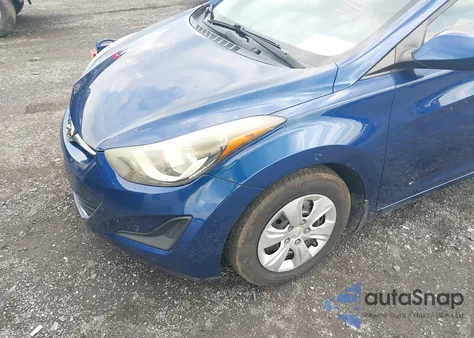 2016 Hyundai Elantra Se from USA, damaged, VIN 5NPDH4AEXGH665495